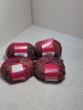 Filatura Di Crosa Dusk Variegated Yarn - Pink/Burgundy/Olive - 4 Balls - NWT